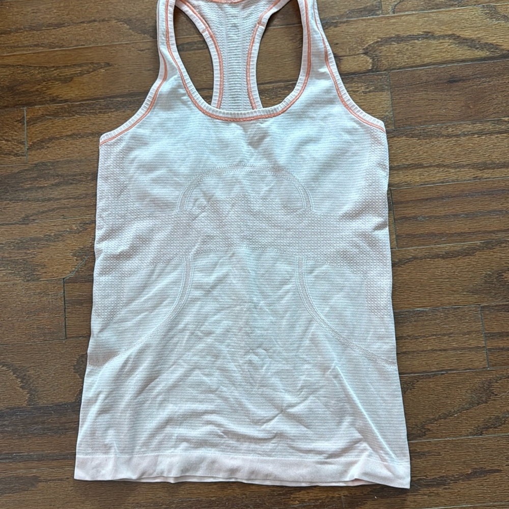 Lululemon orange women's racerback tank size 6